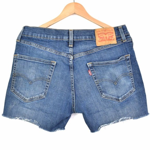 Women's modern Levi's shorts, rework denim jeans - blue, W31" - Picture 3 of 5